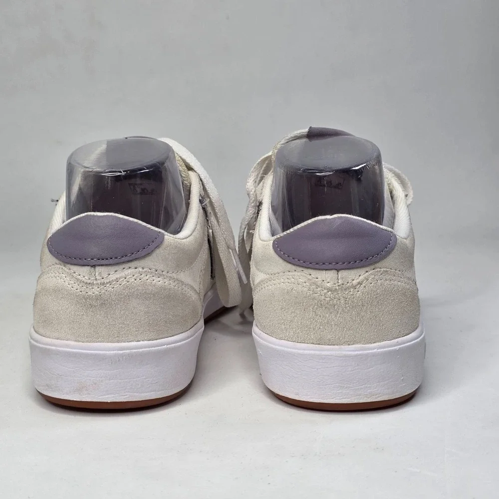 Vans Lowland Comfycush Sneakers Women's 8 Cream White Suede Skate Low Top Shoes